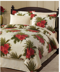 Aruba Tropical Island Beach House Palm Trees Floral Queen Comforter ONLY (Clearance)