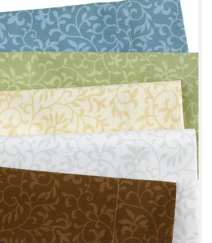 (Clearance) Fine Linens Designer Bedding, Sateen Natasha Vine Sheet Sets